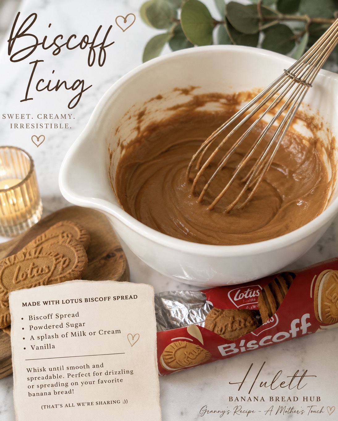 Biscoff Banana Bread Icing