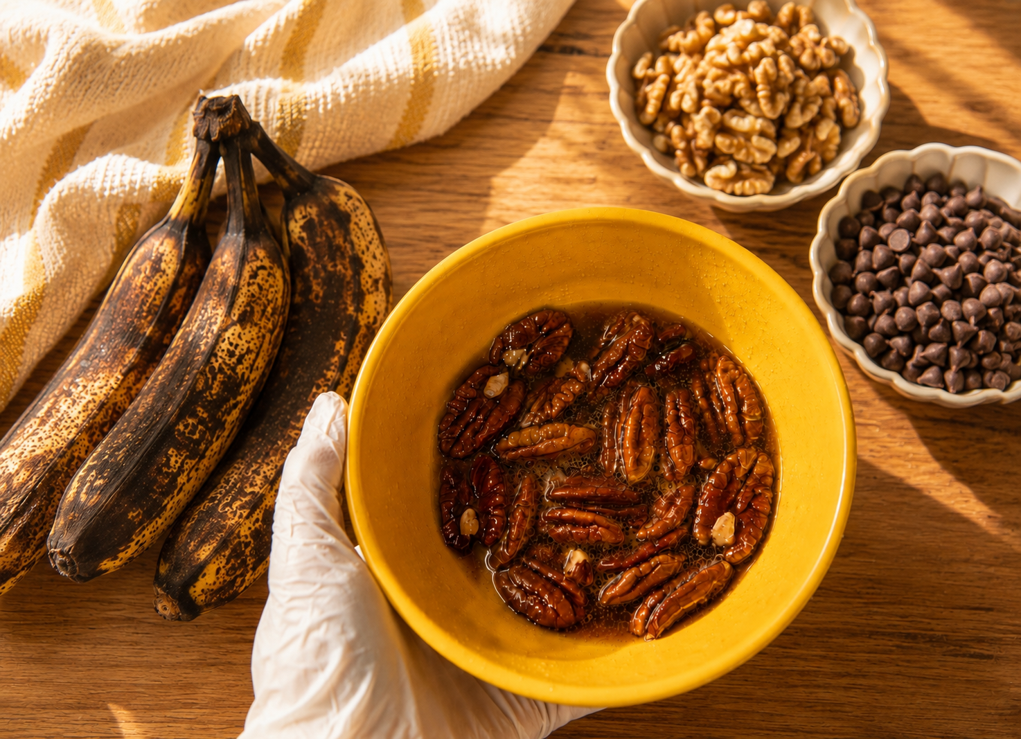 Sliced banana bread